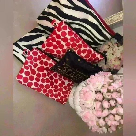 Lot of 5 Bath & Body Works Zipper Makeup Bag Glitter Cosmetic Bag - Picture 2 of 12